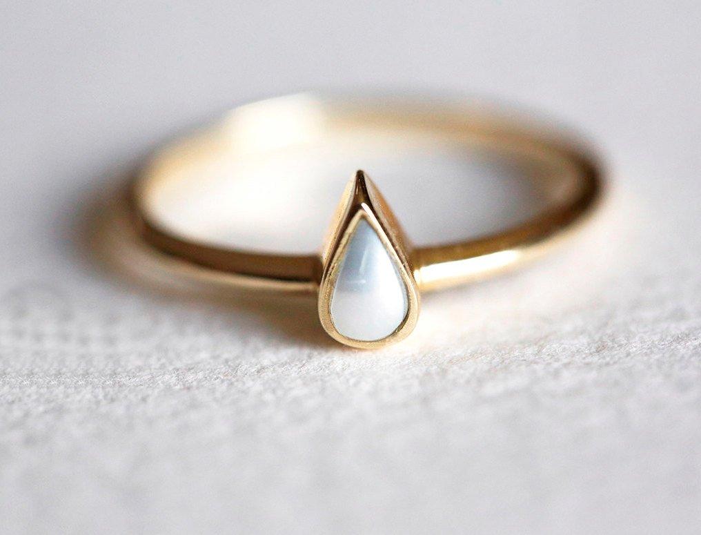 Kamari Pear-Shaped Pearl Ring-Capucinne