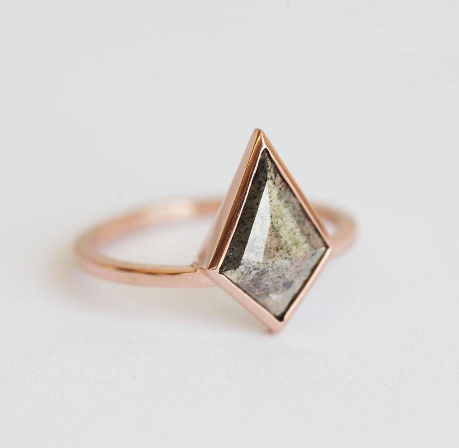 Kite Salt & Pepper Diamond, Rose Gold Ring