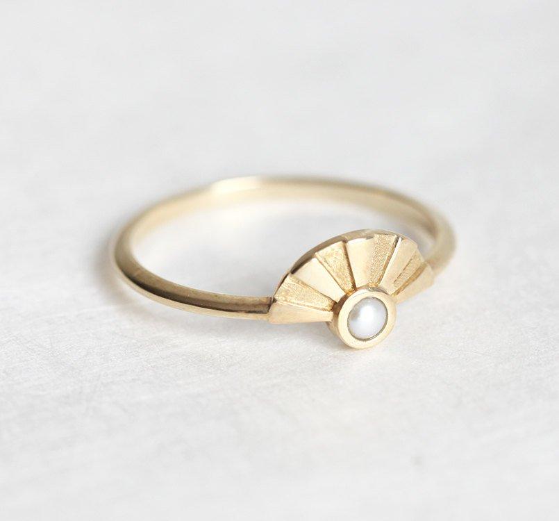 LAYNE WHITE PEARL RING-Capucinne