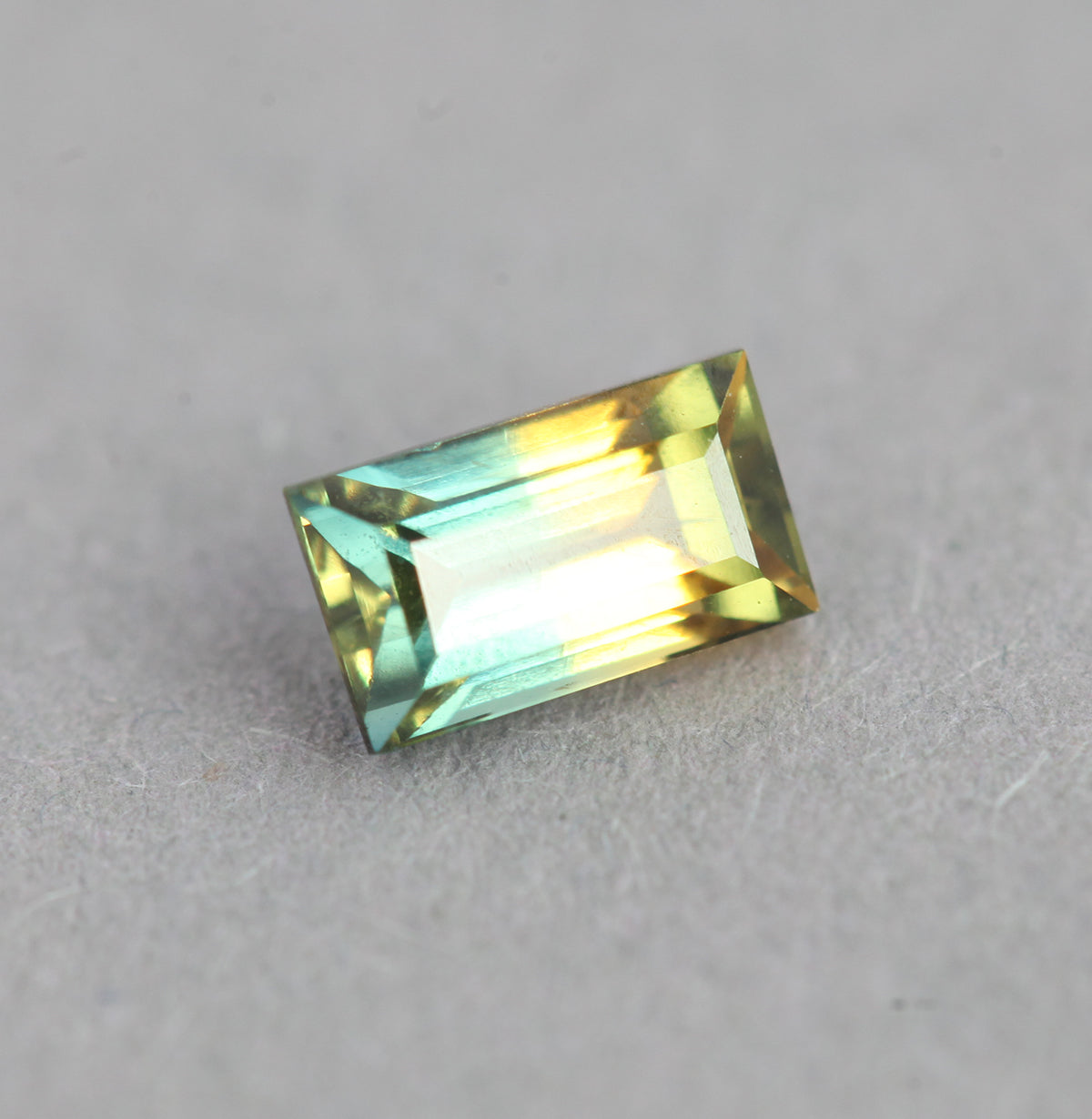 Rectangle Shaped Teal and Orange Yellow Sapphire Gemstone