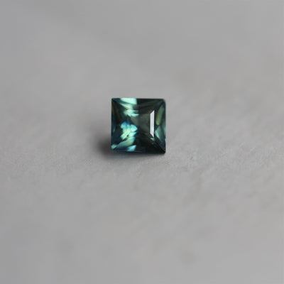 Loose square-shaped green sapphire