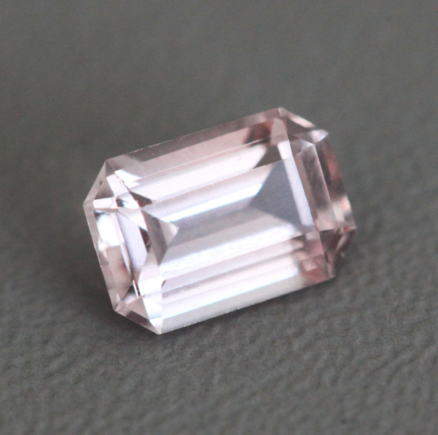 Loose peach octagon-shaped sapphire