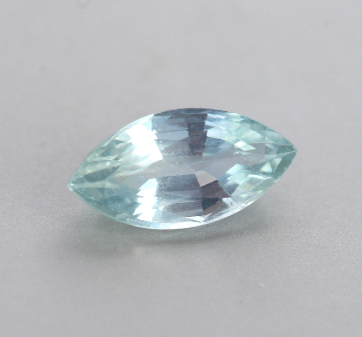 Loose marquise-cut mint green sapphire