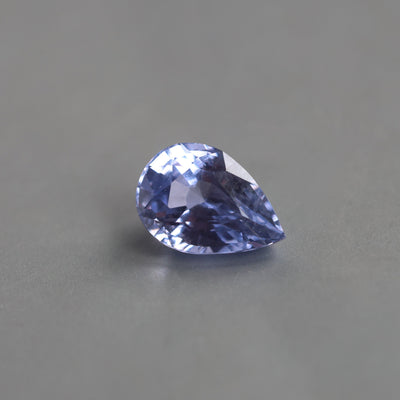 Loose pear-shaped purple sapphire