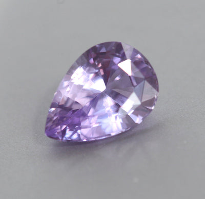 Loose pear-shaped purple sapphire