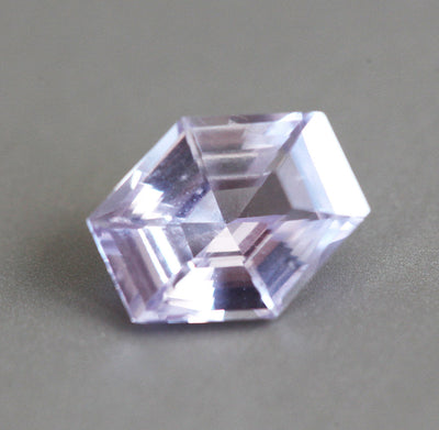 Loose hexagon-shaped light pink sapphire