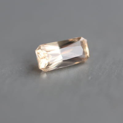 Loose octagon-shaped peach sapphire