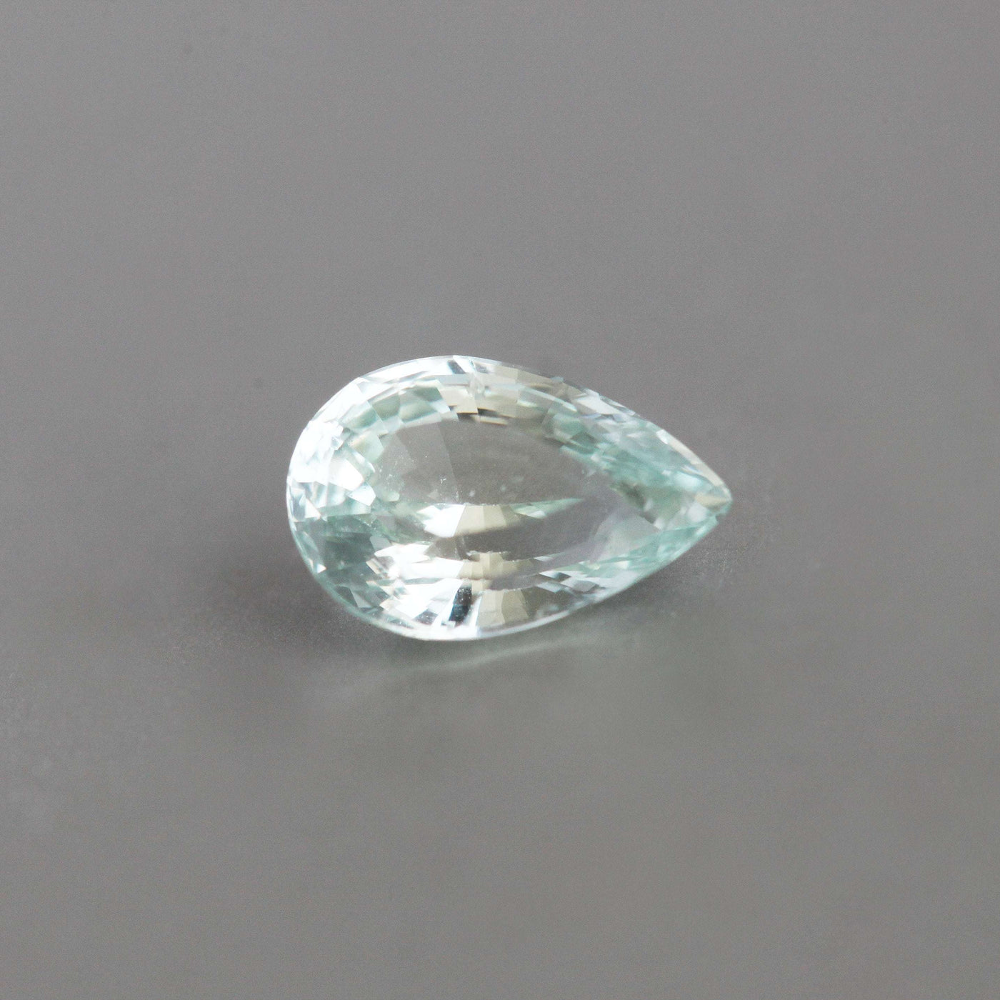 Loose pear-shaped green sapphire