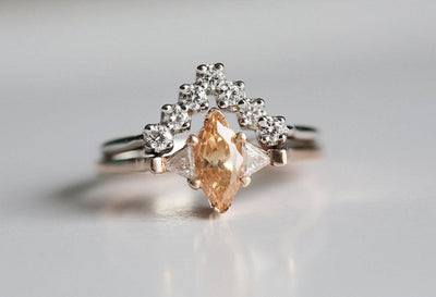MARQUISE ENGAGEMENT RING, MARQUISE DIAMOND RING-Capucinne