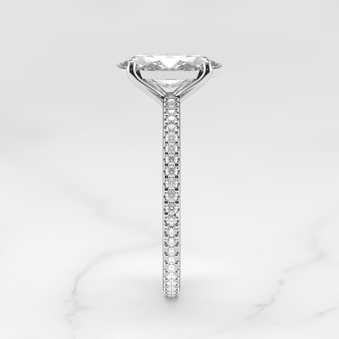 Marquise Full Pave Diamond Ring