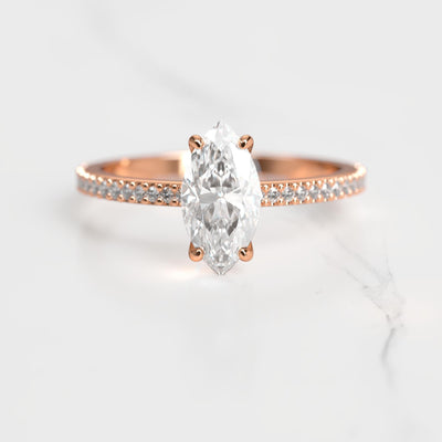 Marquise Full Pave Diamond Ring