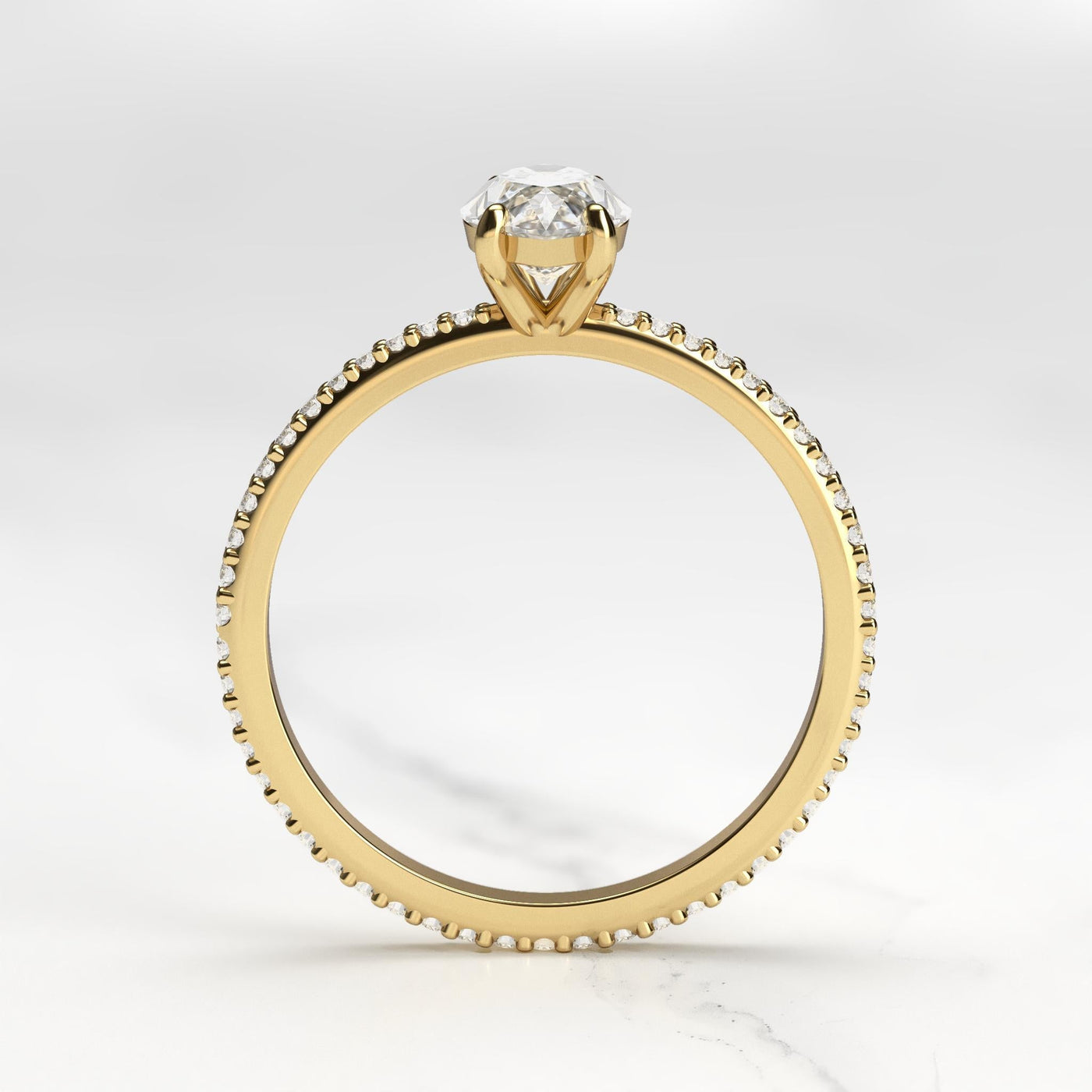 Marquise Full Pave Diamond Ring