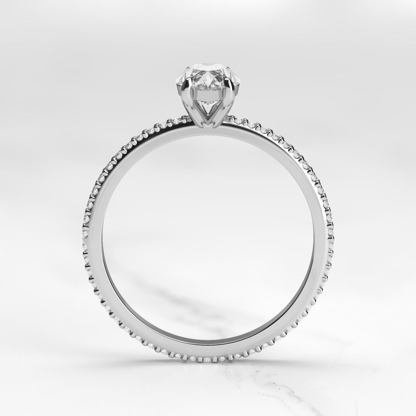 Marquise Full Pave Diamond Ring