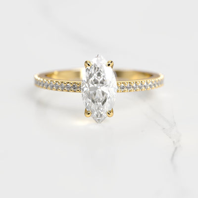 Marquise Full Pave Diamond Ring