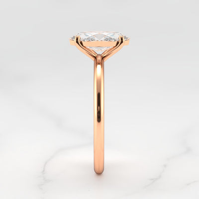 Marquise-cut solitaire diamond ring