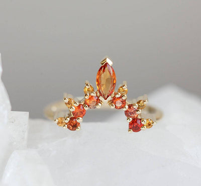 Marsa Flame Ring Set, Fire Ring Set-Capucinne