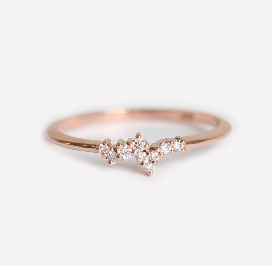 Mini Round Diamond Cluster Ring-Capucinne