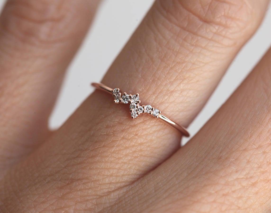 Mini Round Diamond Cluster Ring-Capucinne