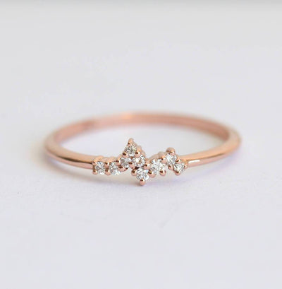 Mini Round Diamond Cluster Ring-Capucinne