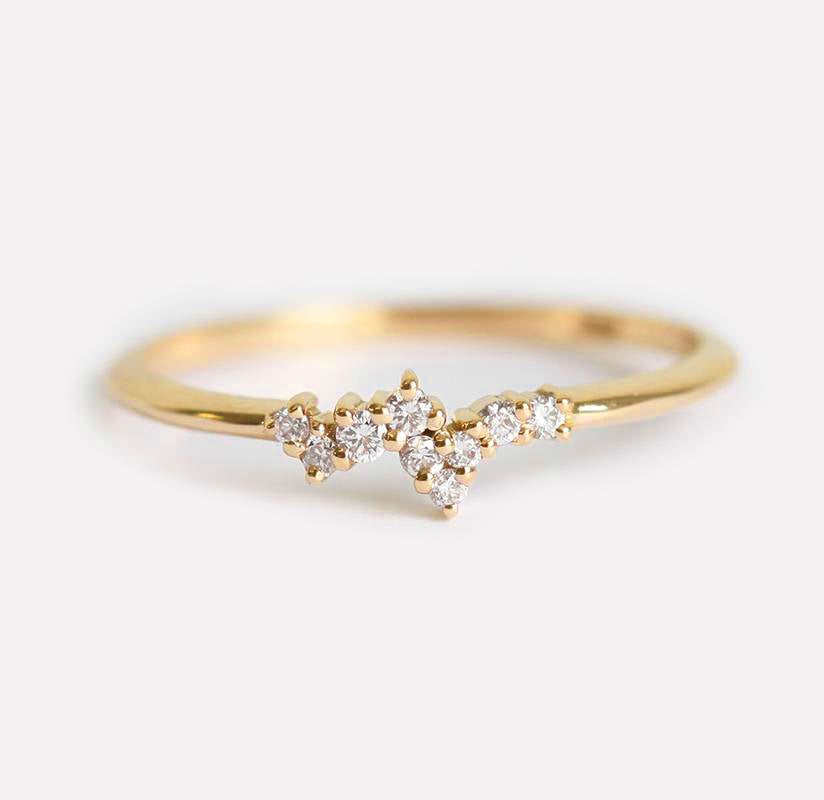 Mini Round Diamond Cluster Ring-Capucinne