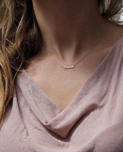 Minimalist Custom Necklace, Initial Necklace-Capucinne