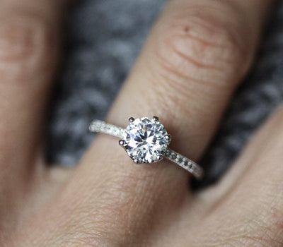Engagement Ring With Side Diamonds