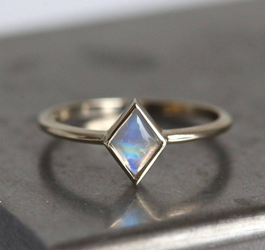 Kite Moonstone Engagement Ring
