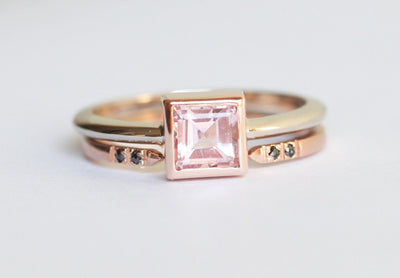 Morganite Ring Set