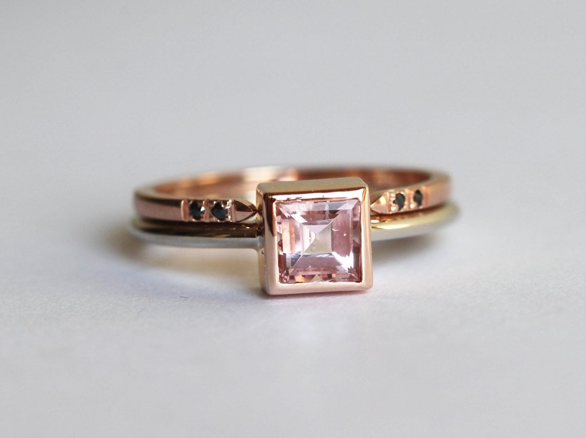 Morganite Ring Set