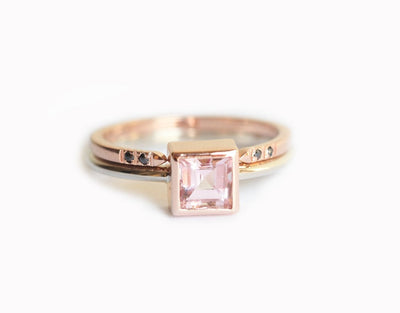 Morganite Ring Set