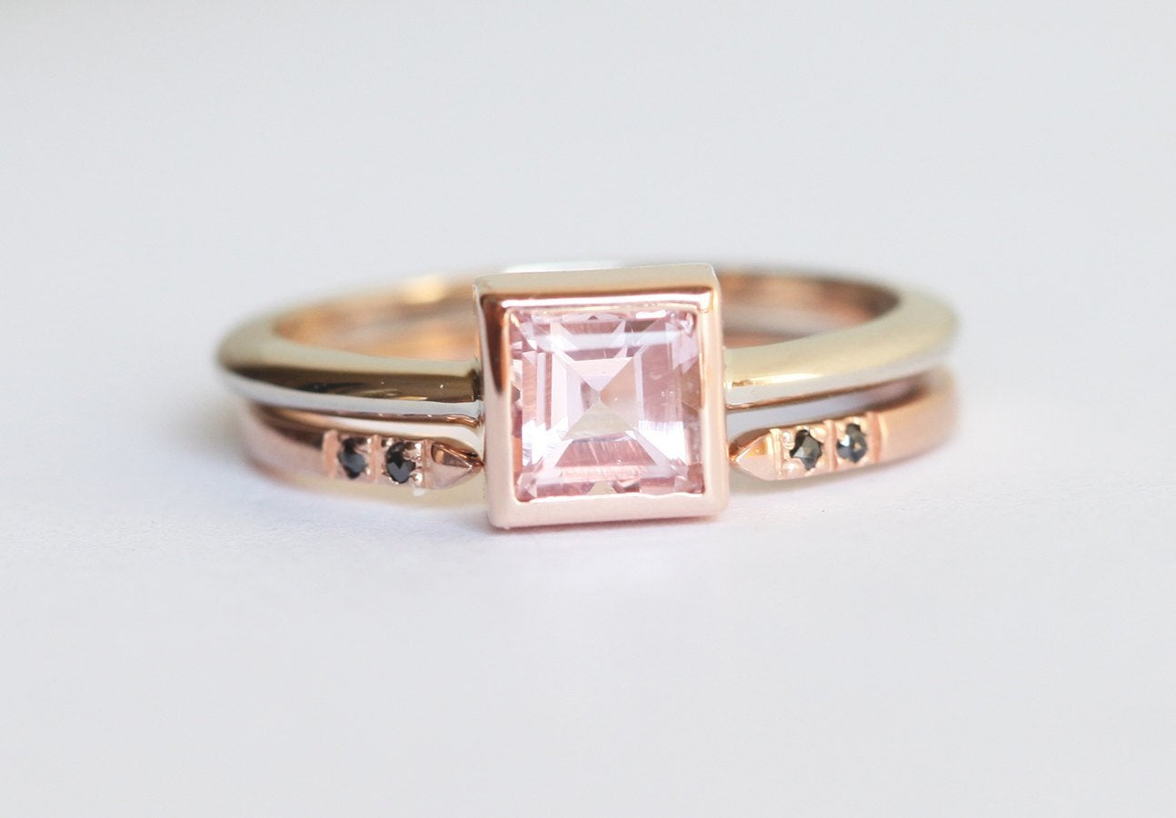 Morganite Ring Set