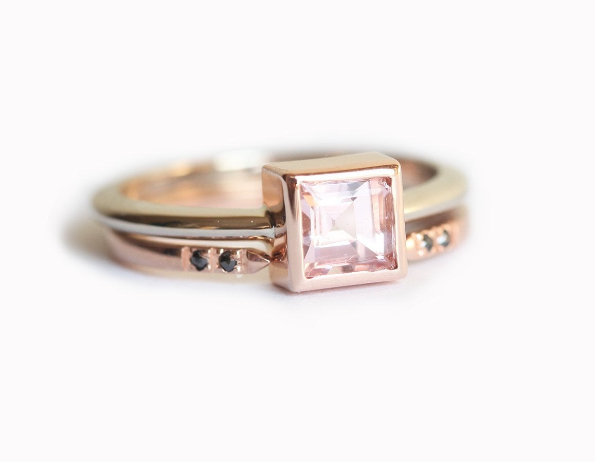 Morganite Ring Set