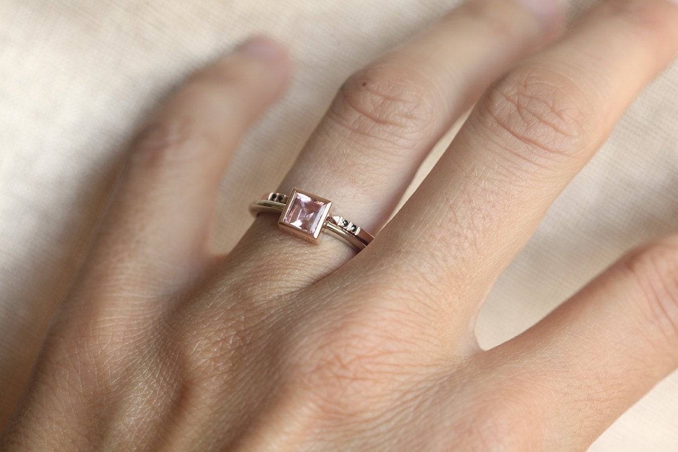 Morganite Ring Set