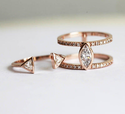 Olga Diamond Engagement Ring Set-Capucinne