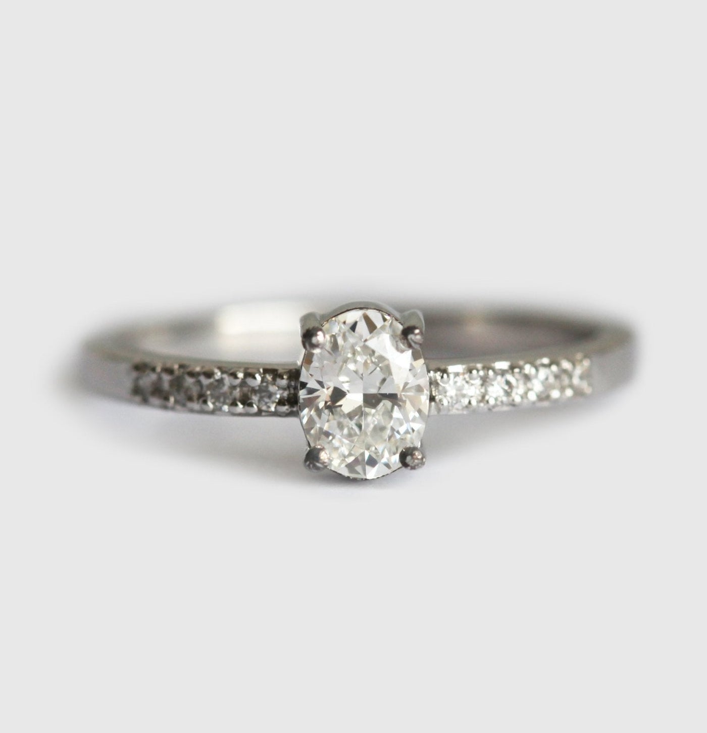 Oval Diamond Ring, Diamond Engagement Ring-Capucinne