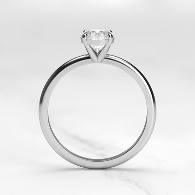 Oval Solitaire Diamond Ring