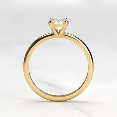 Oval Solitaire Diamond Ring