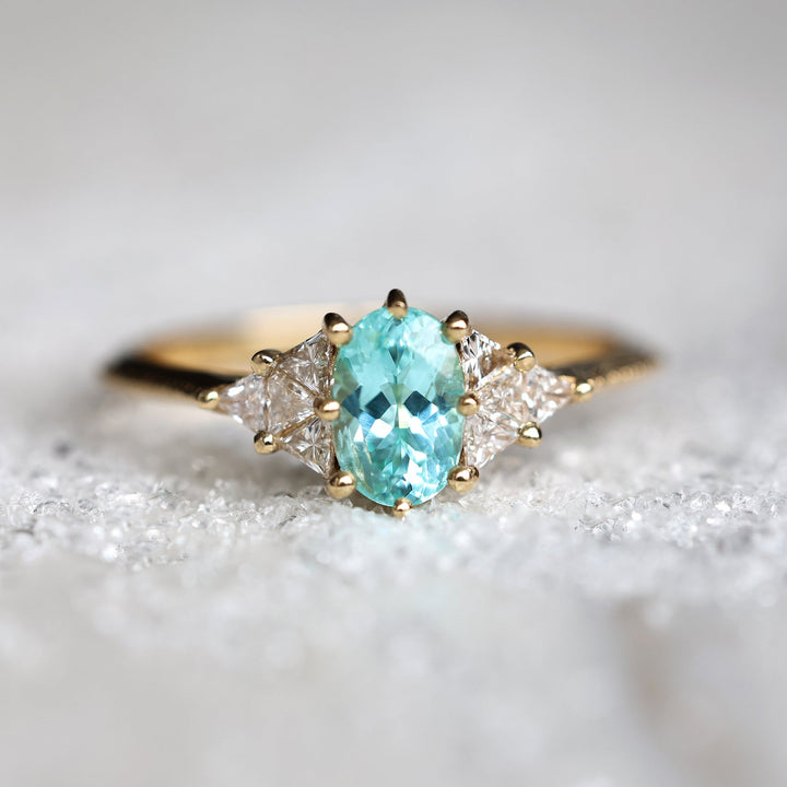 Paraiba tourmaline diamond ring – Capucinne