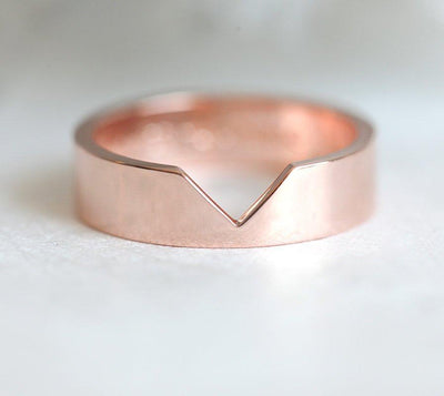 Morganite Ring Set With Wide Band