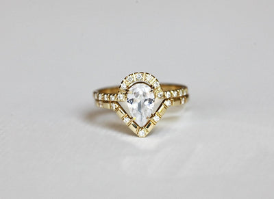 Pear Diamond Engagement Ring, Pear Cut Engagement Ring