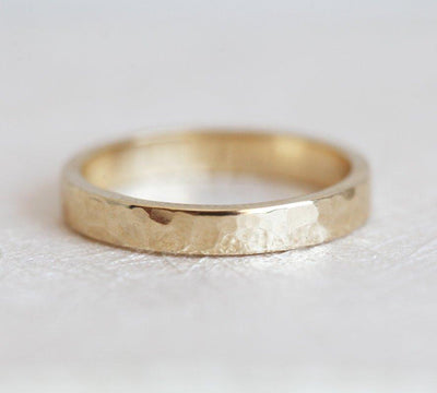Pierrot Hammered Ring, Wedding Ring-Capucinne