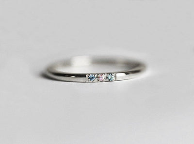 Pink Diamond Ring, Blue Diamond Ring-Capucinne