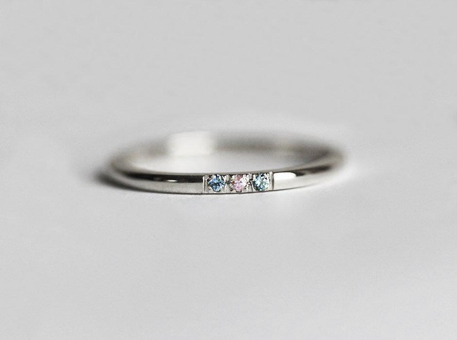 Pink Diamond Ring, Blue Diamond Ring-Capucinne