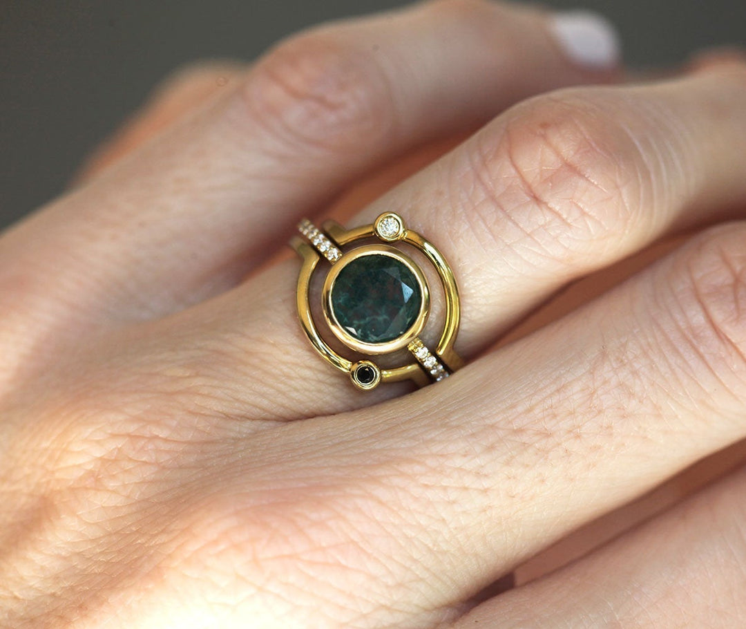 Planet Ring Saturn Ring Statement Celestial Set Capucinne