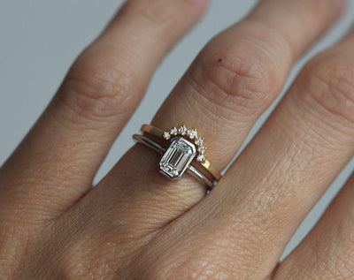 Platinum Engagement Ring, Platinum Diamond Ring-Capucinne