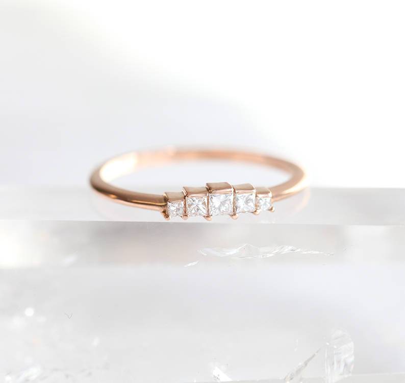 Princess Cut Diamond Engagement Ring, Wedding Ring-Capucinne