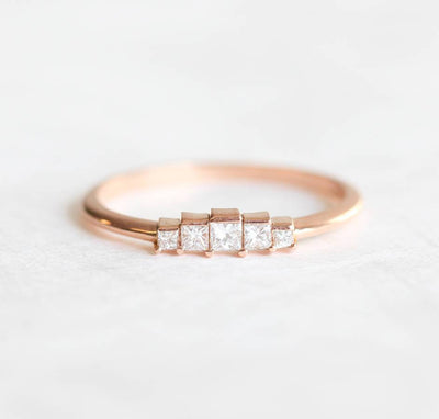 Princess Cut Diamond Engagement Ring, Wedding Ring-Capucinne