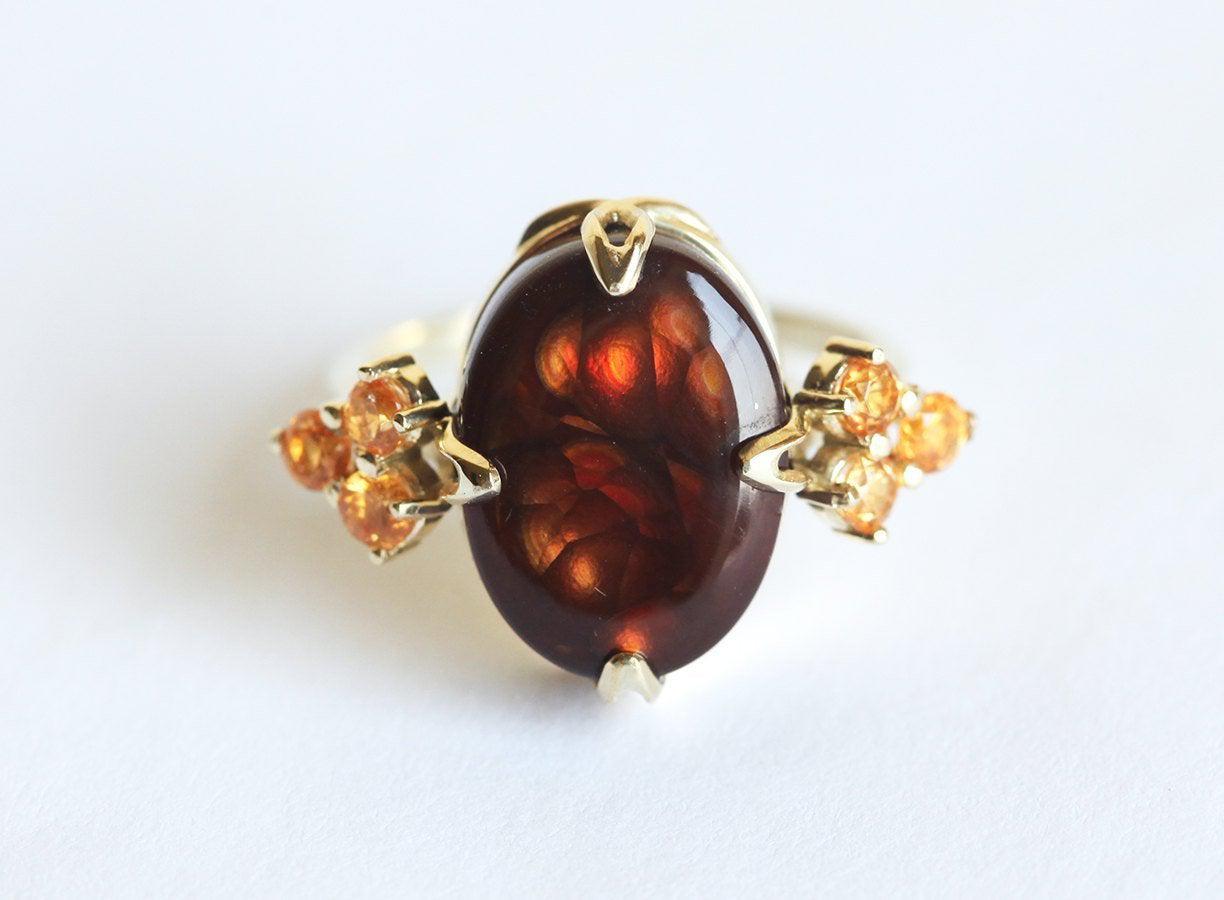 RAYA FIRE AGATE RING-Capucinne