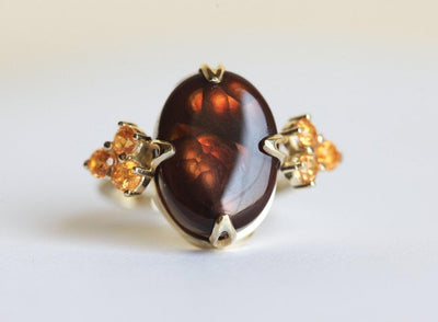 RAYA FIRE AGATE RING-Capucinne