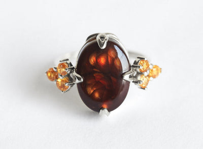 RAYA FIRE AGATE RING-Capucinne